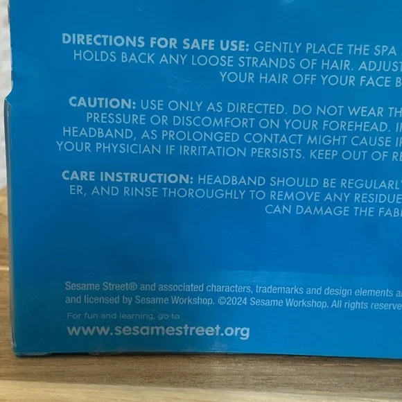 Sesame Street Blue Cookie Monster Headband- Great Fun For Your Spa Decor - Picture 4 of 5